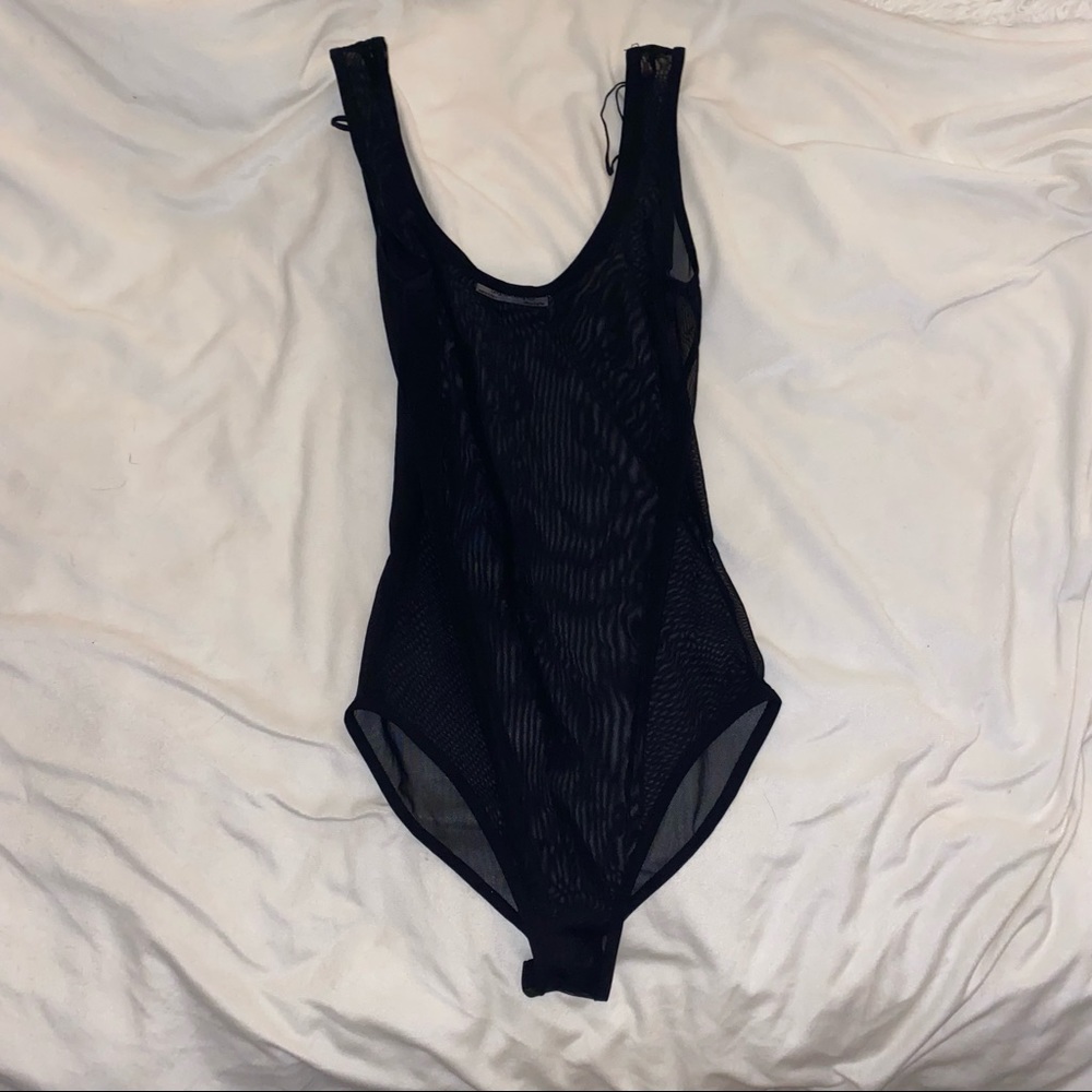 Zara Black Sheer Bodysuit